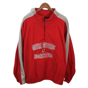B2 Mens PRO EDGE Ohio State Half Zip TEAM Fleece Pullover Sweatshirt 2XL